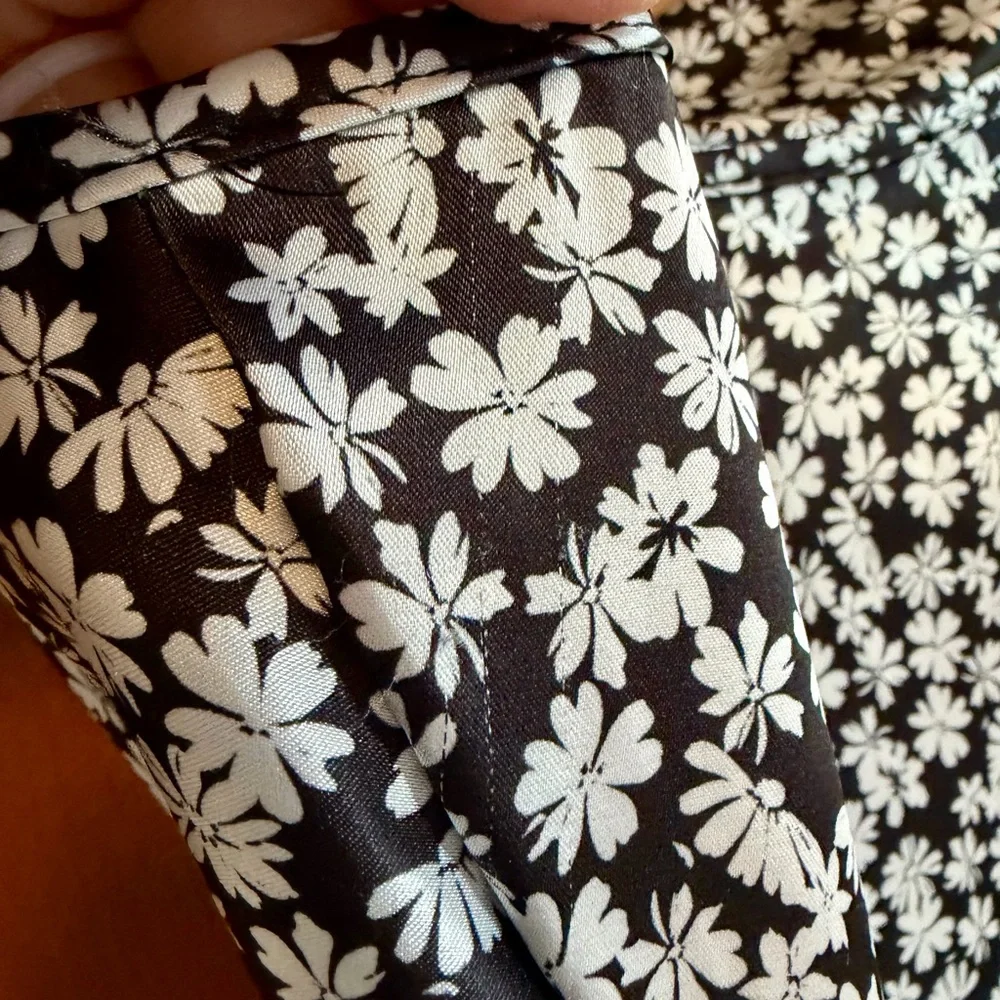 bebe Black and White Floral Midi Dress - Picture 8 of 8